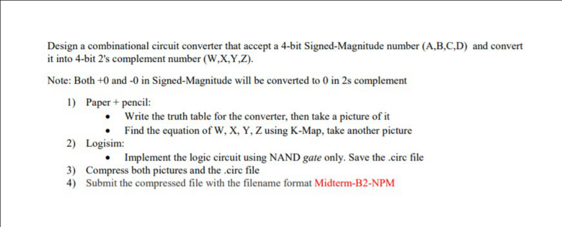 Solved Design a combinational circuit converter that accept | Chegg.com