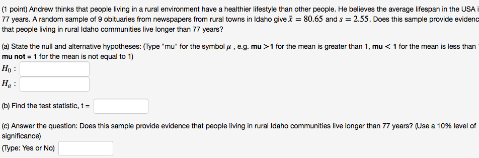 Solved 1 Point Andrew Thinks That People Living In A Ru Chegg Com