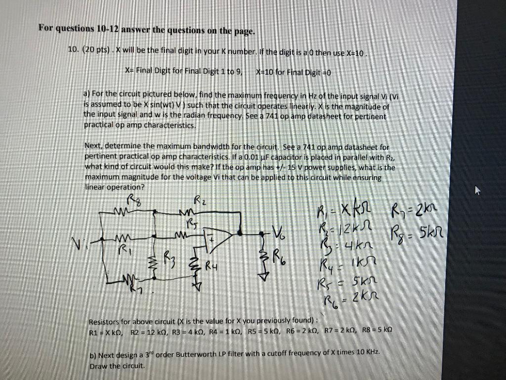 For Questions 10 12 Answer The Questions On The Pa Chegg Com