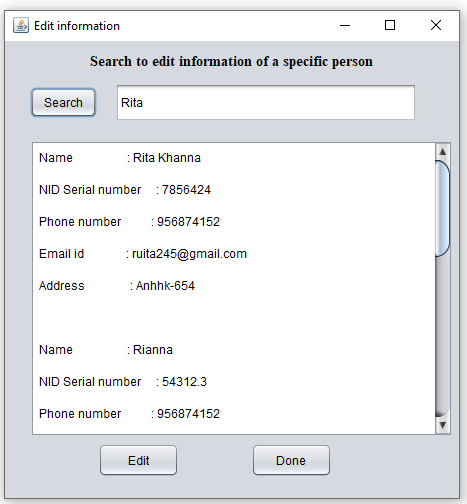 Solved The user can input her details and it will store in a | Chegg.com