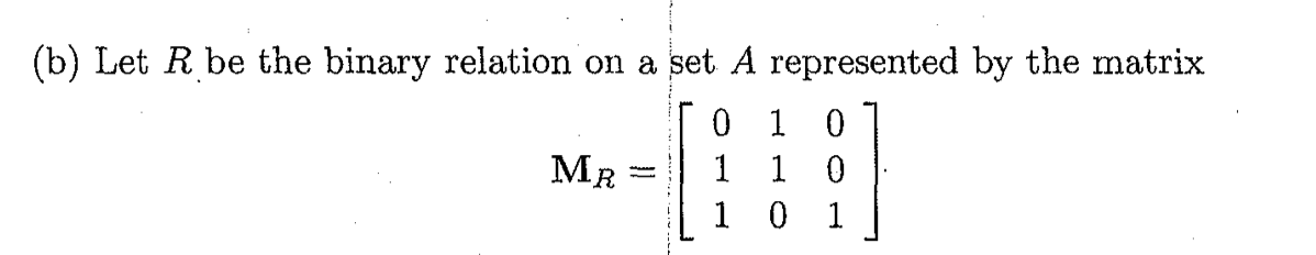 (b) Let R Be The Binary Relation On A Set A | Chegg.com