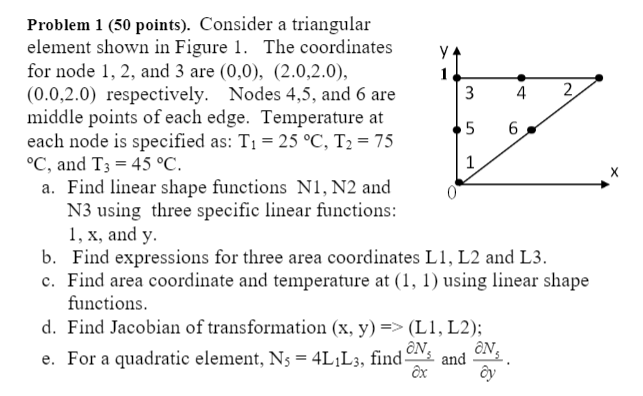 Solved 1 X Problem 1 (50 points). Consider a triangular | Chegg.com