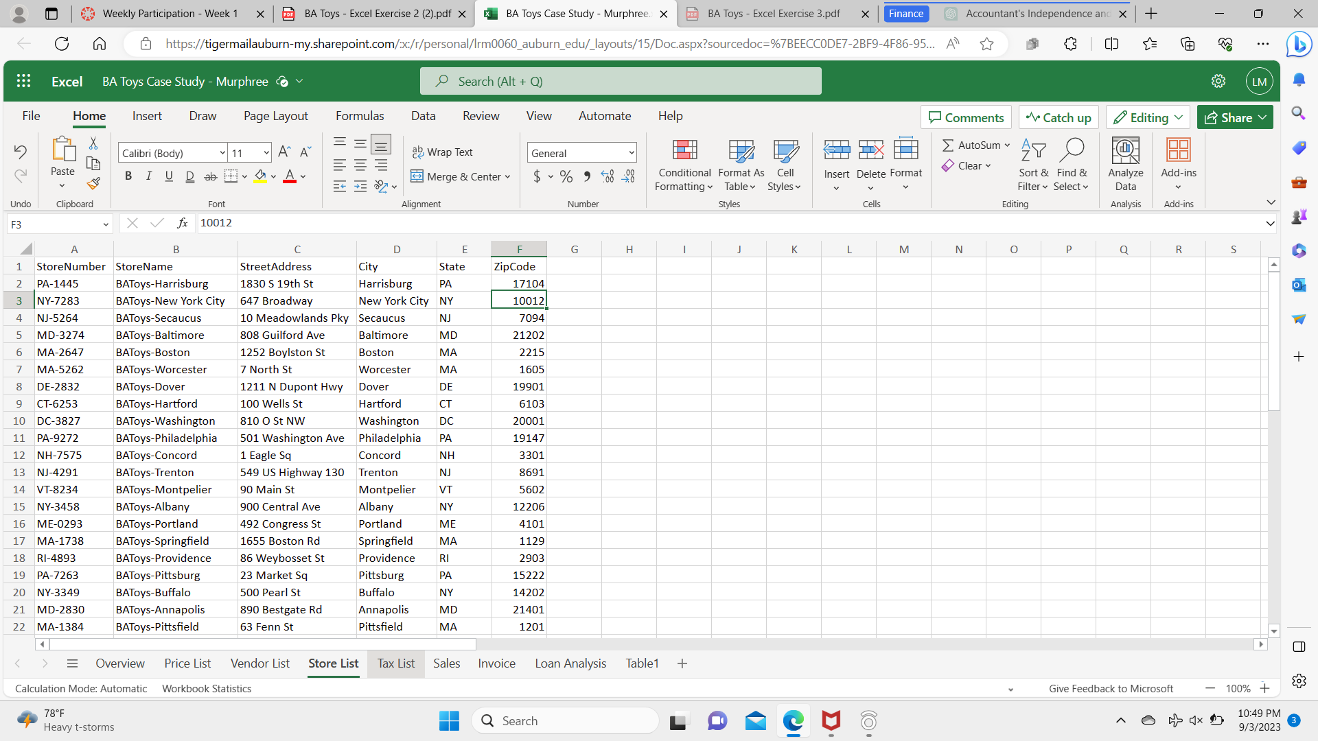 Solved Could you help me with what formulas/functions I | Chegg.com