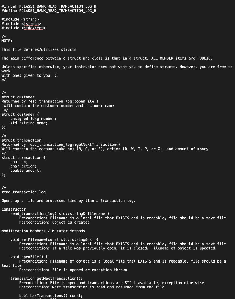 Solved In C++ Objective - Fully implement two | Chegg.com