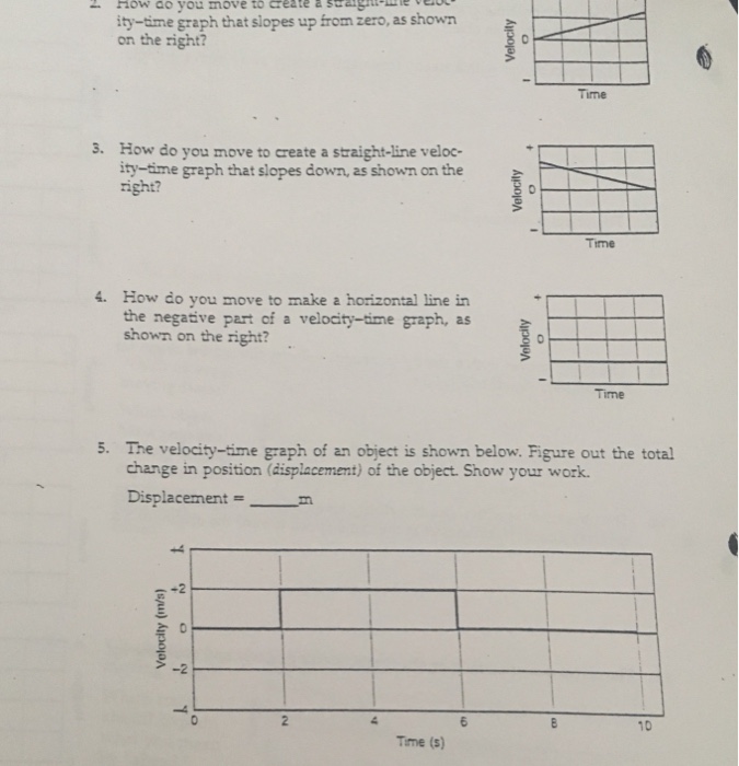 Solved 5. How do you walk to create a U-shaped graph? Time | Chegg.com