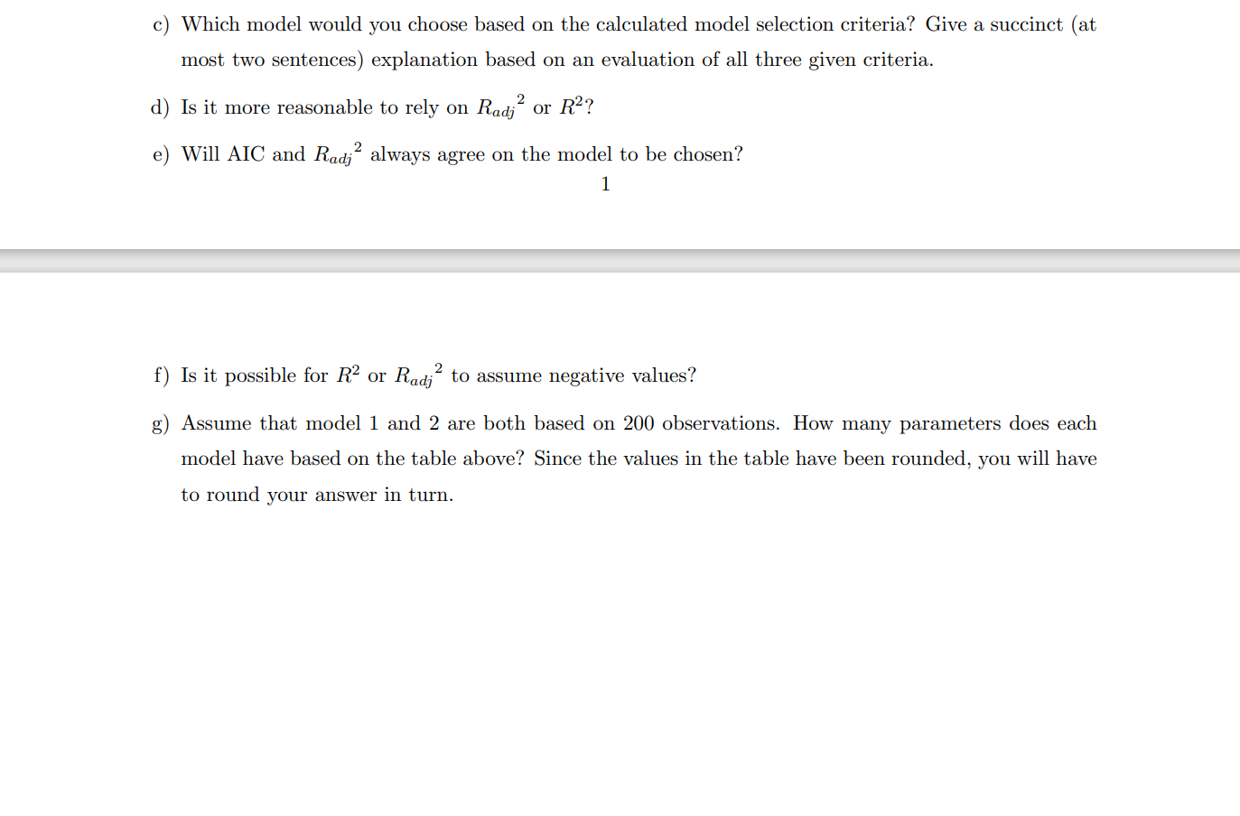 Solved Imagine A Dataset Containing The Following Variables: | Chegg.com