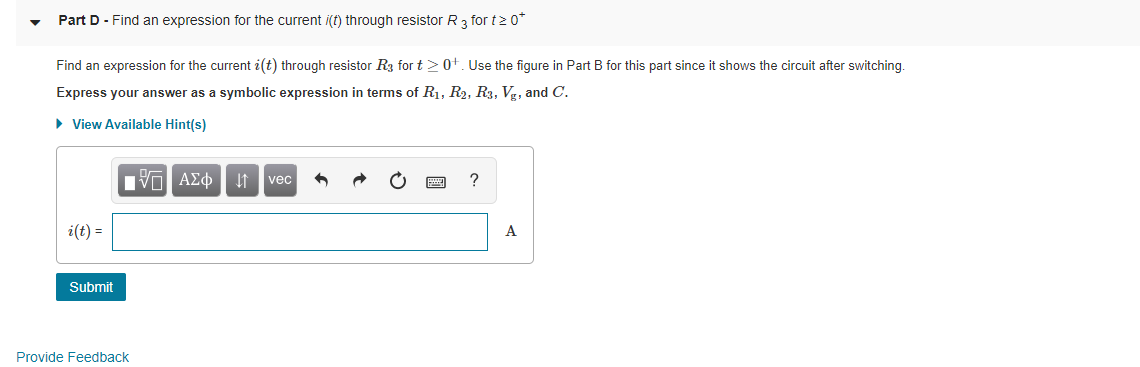 Solved Review Constar Part A - Find The Initial Voltage | Chegg.com