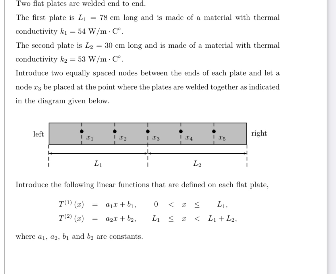 Solved Two flat plates are welded end to end. The first
