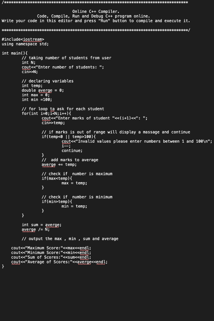 Online C++ compilers : Standard C++