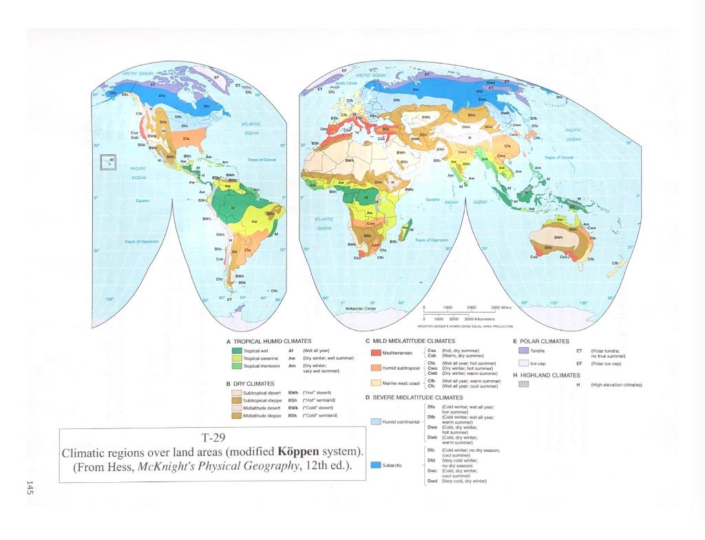 Solved Using the Climate regions map (T-29 page 145 in your | Chegg.com
