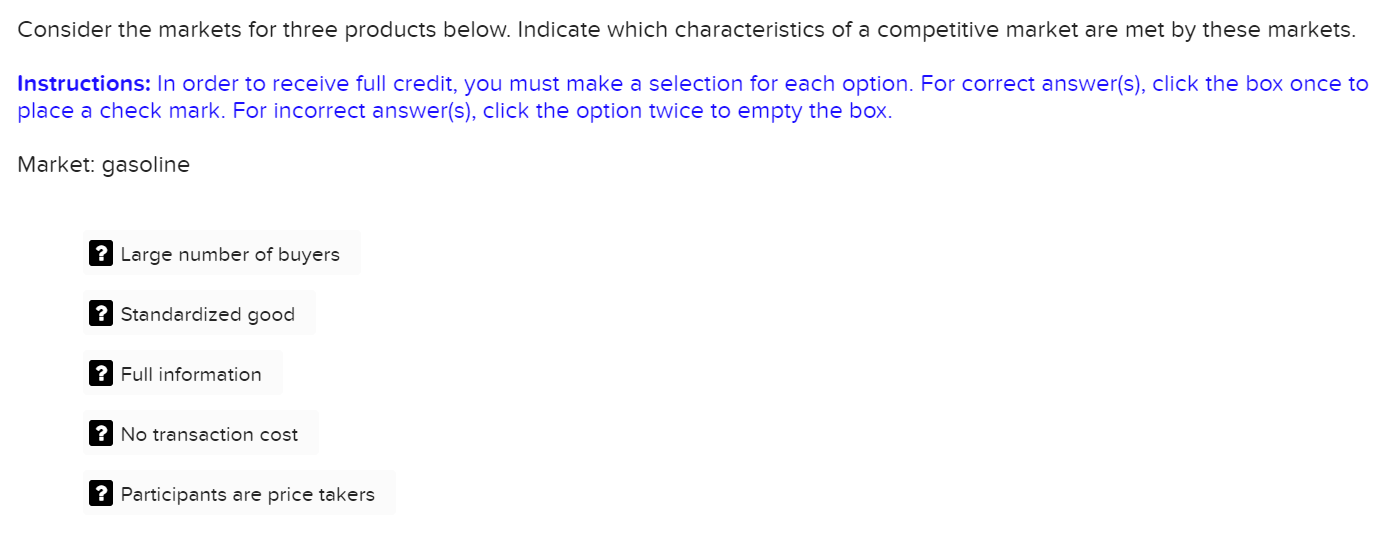 Solved Consider The Markets For Three Products Below. | Chegg.com