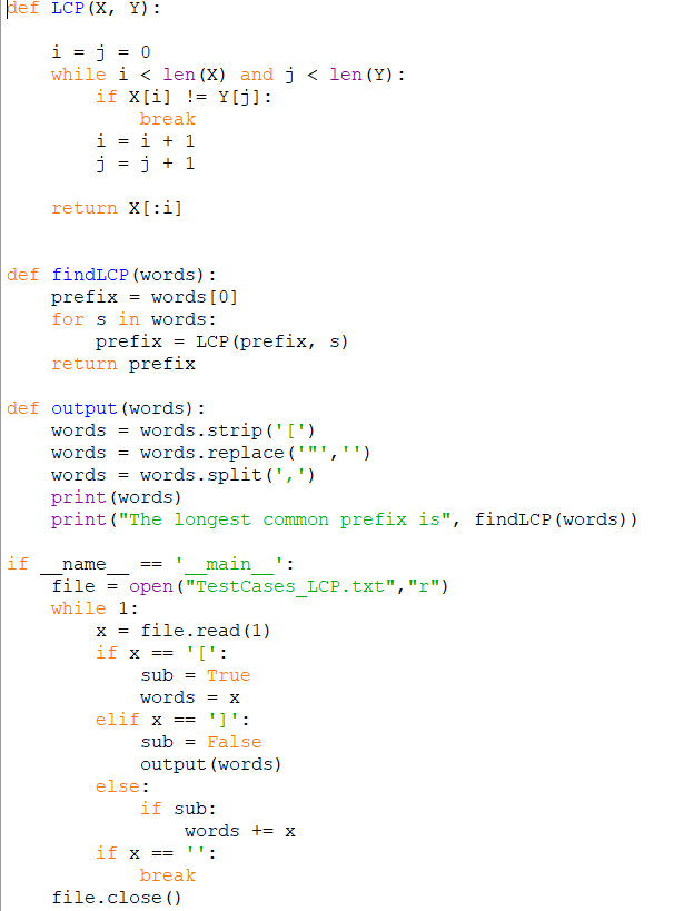 Solved CODE for LCP brute force Code for LCP | Chegg.com
