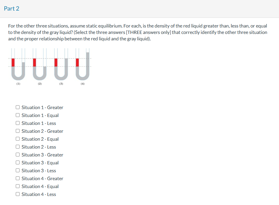 Solved The figure shows four situations in which a red | Chegg.com