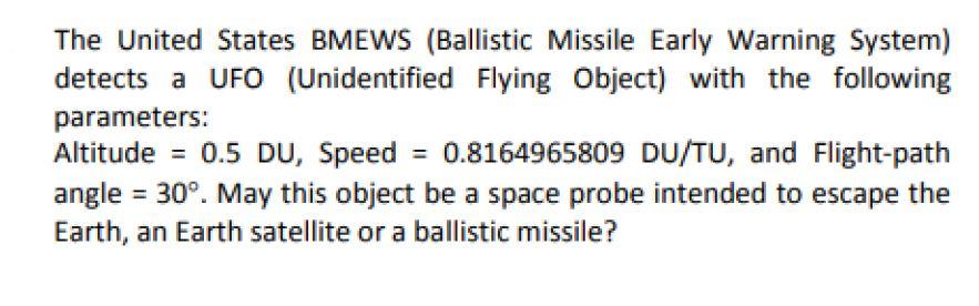 Solved The United States BMEWS (Ballistic Missile Early | Chegg.com