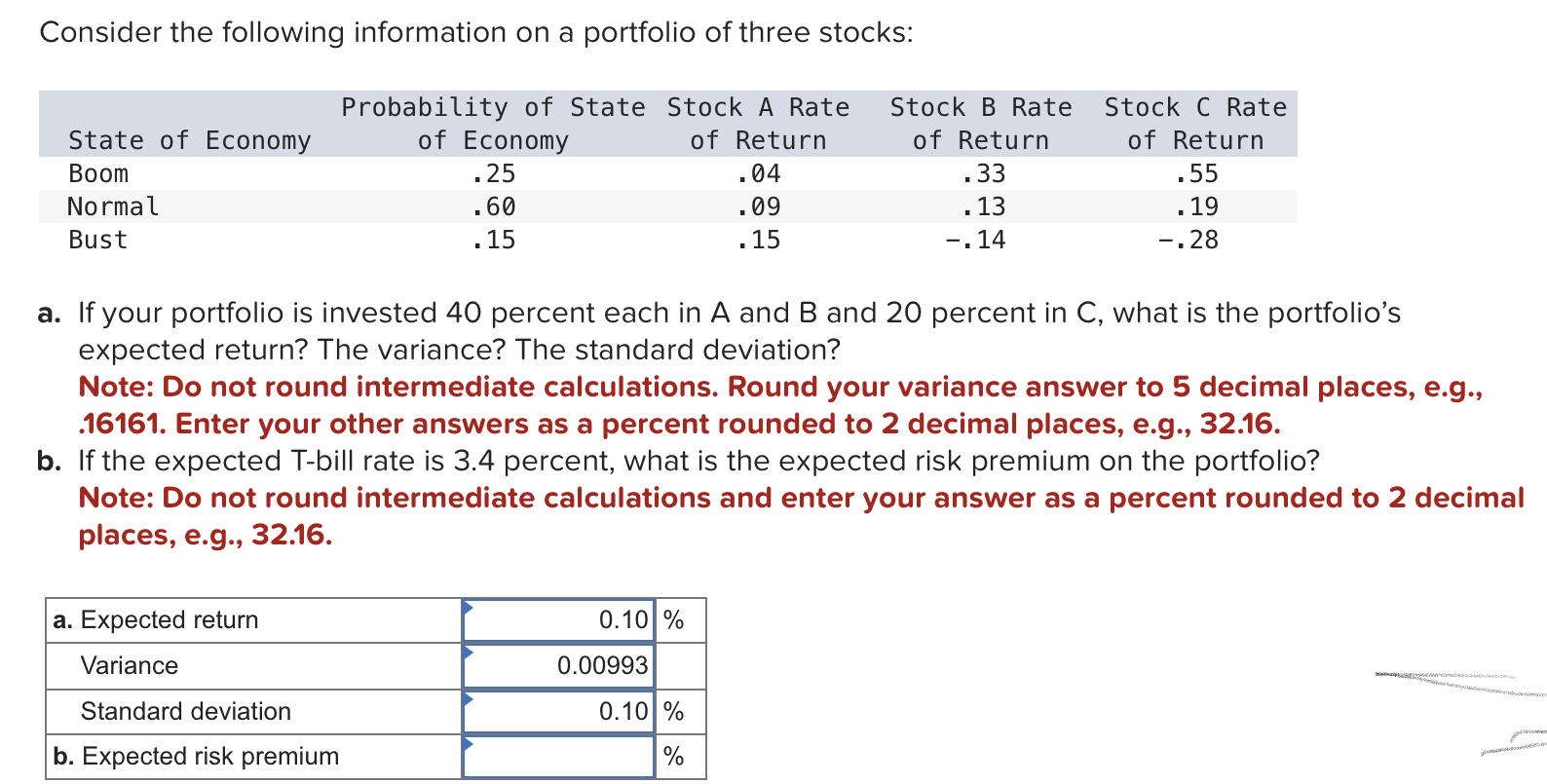 Solved Consider The Following Information On A Portfolio Of | Chegg.com