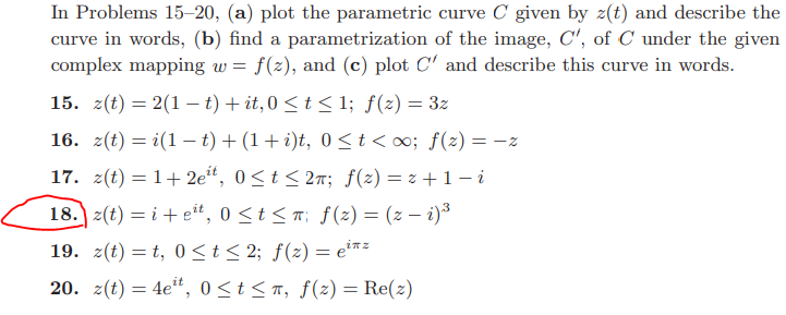 Solved In Problems 15–20, (a) plot the parametric curve C | Chegg.com