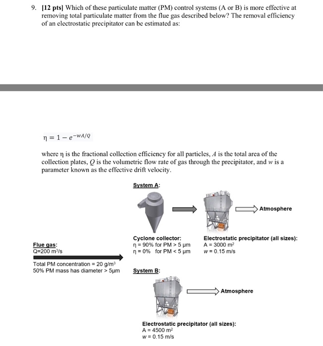 Solved 9. |12 pts] Which of these particulate matter (PM) | Chegg.com