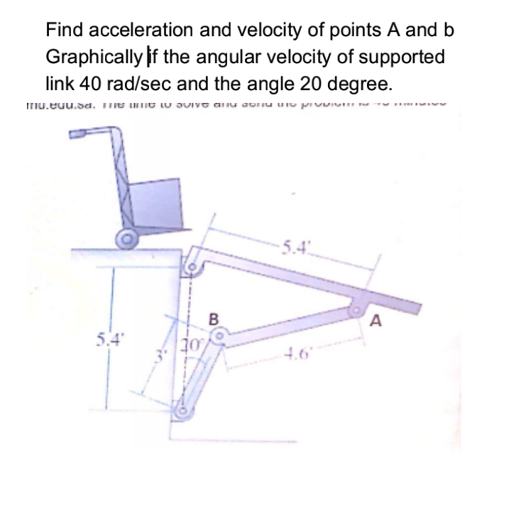 Solved Find acceleration and velocity of points A and b | Chegg.com
