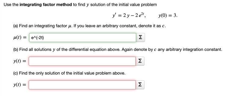 Solved Use The Integrating Factor Method To Find Y Solution | Chegg.com