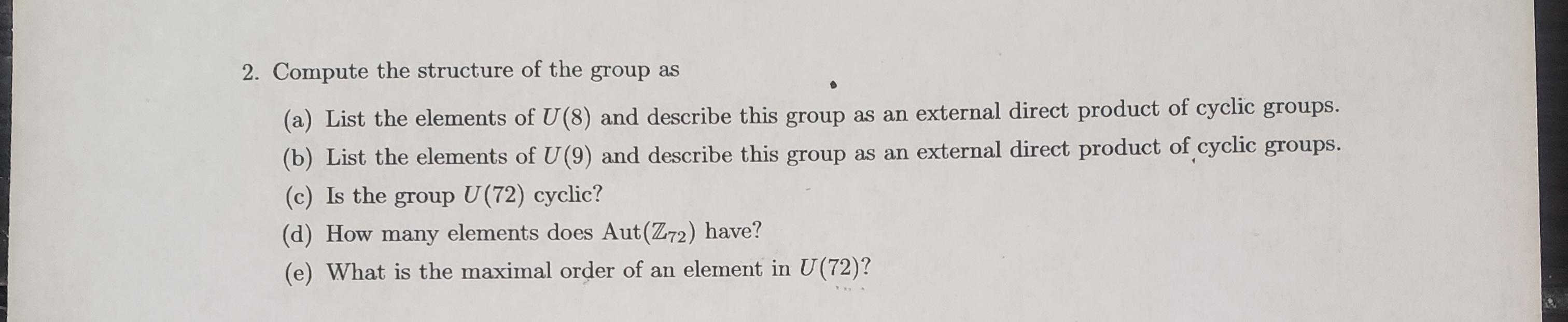 Solved We Are Using CONTEMPORARY ABSTRACT ALGEBRA 9th Chegg Com   PhpN3MDGd