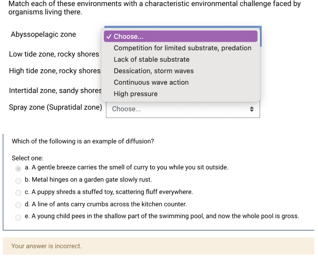 Solved Match each of these environments with a | Chegg.com