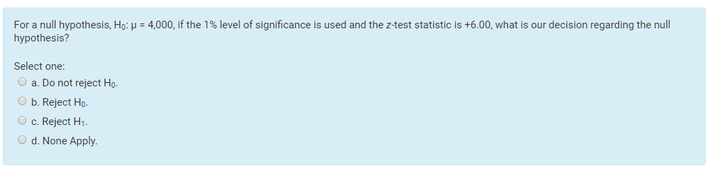 for a null hypothesis 4000