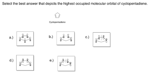 orbitali del ciclopentadiene