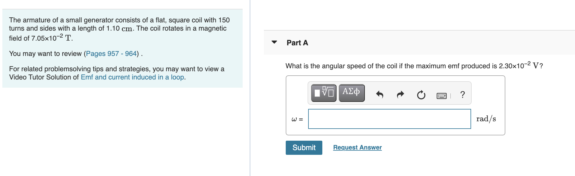 Solved The armature of a small generator consists of a flat,