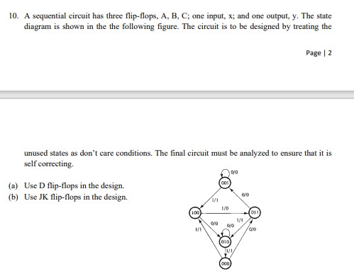 A Sequential Circuit Has Three Flip-flops, A, ﻿B, ﻿C; | Chegg.com