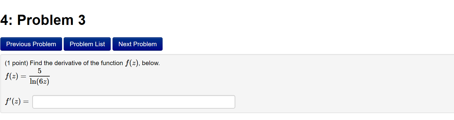 Solved 4: Problem 3 Previous Problem Problem List Next | Chegg.com