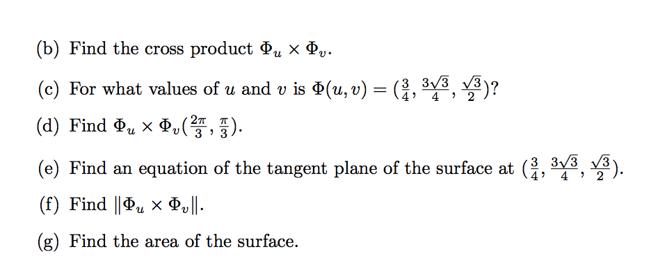 Solved Problem 2 Consider The Surface U V 2 Cos U Chegg Com