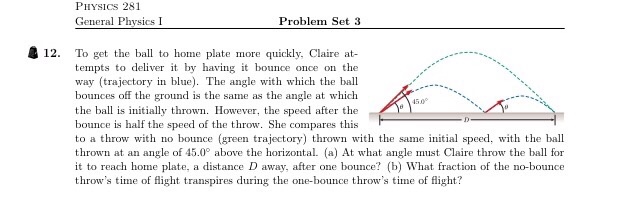 PHYSIcs 281 General Physics I Problem Set 3 12. To | Chegg.com