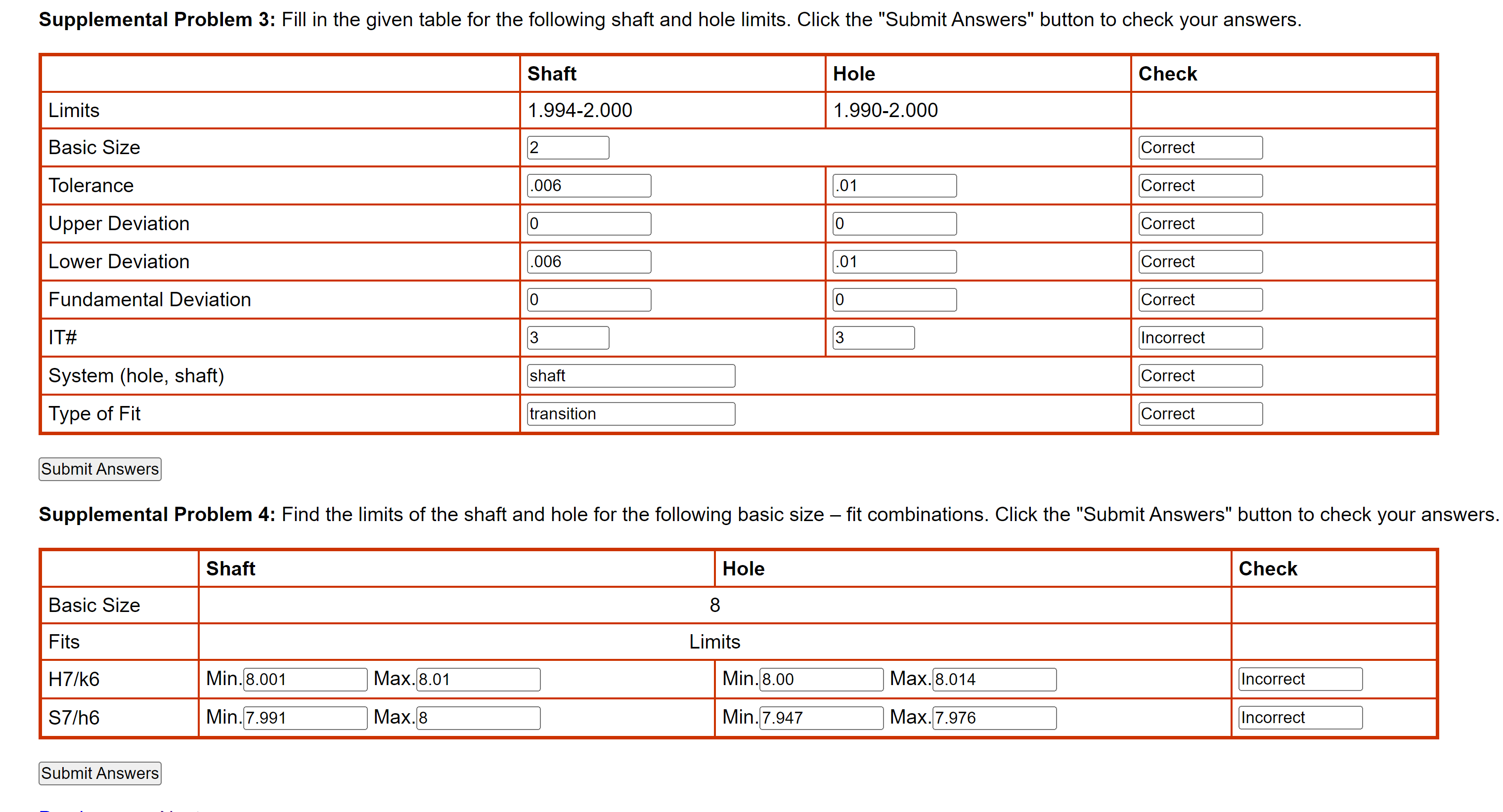 submit all your answers and finish