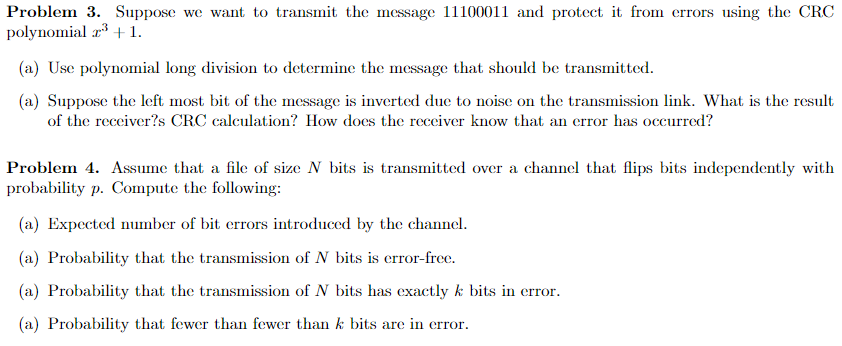 solved-problem-3-suppose-want-transmit-message-11100011-protect