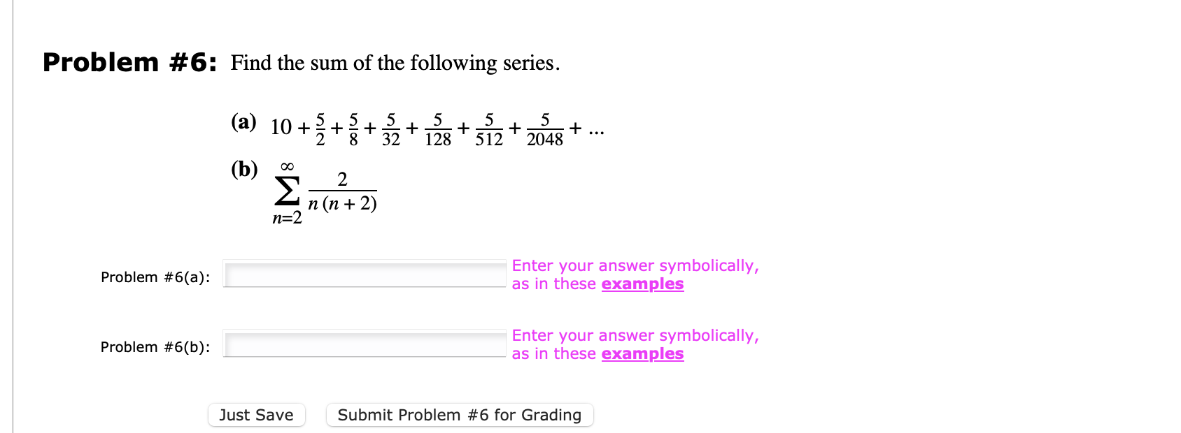 Solved Problem #6: Find The Sum Of The Following | Chegg.com