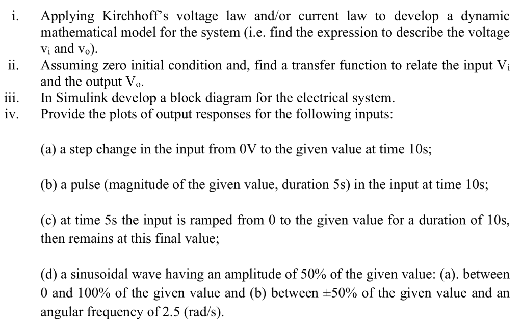 Solved Consider the electrical circuit shown in Figure 1. | Chegg.com