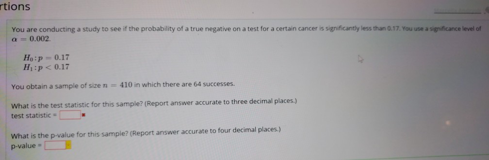 Solved You are conducting a study to see if the probability | Chegg.com