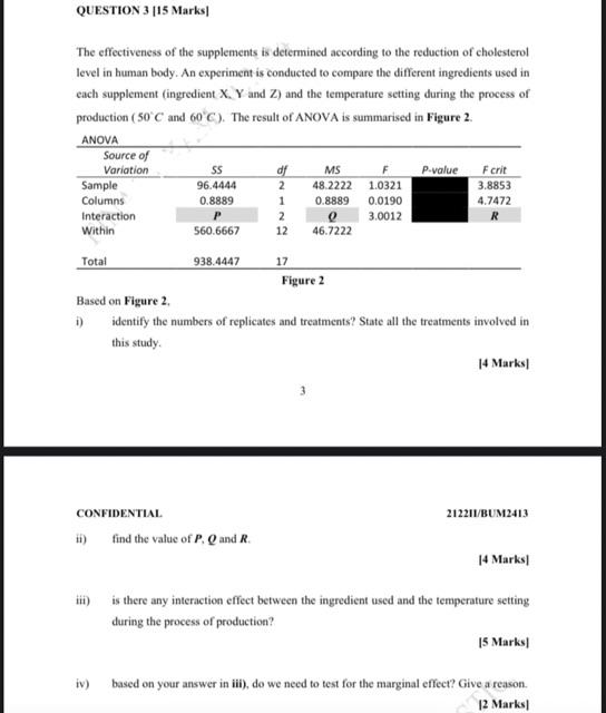 Solved QUESTION 3 [15 Marks] The effectiveness of the | Chegg.com