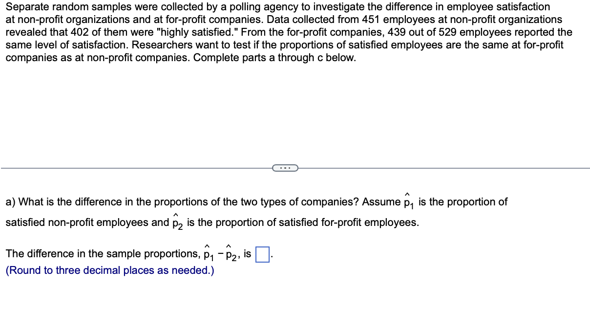 Solved Separate random samples were collected by a polling | Chegg.com