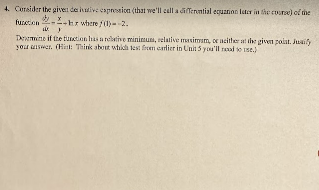 Solved Consider the given derivative expression (that we'll | Chegg.com