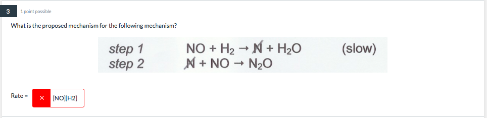Solved 6 1 point possible What is the proposed rate law for | Chegg.com