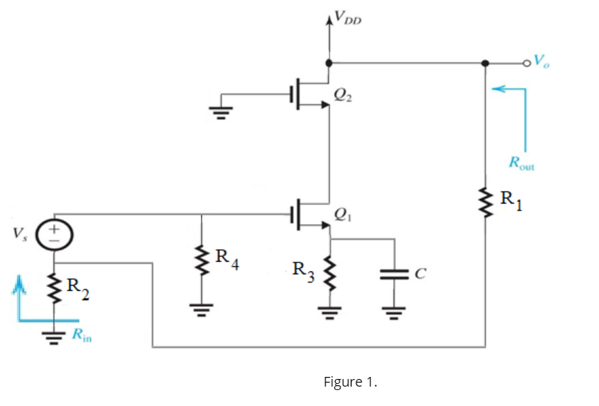 Solved For the amplifier shown in Figure 1, determine the | Chegg.com