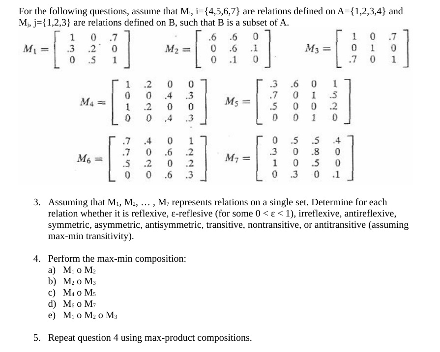Solved For the following questions, assume that | Chegg.com