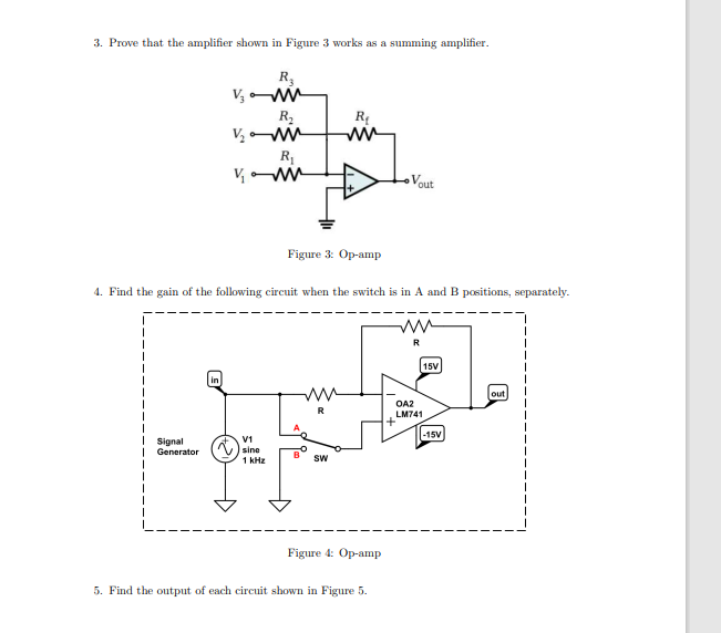 Solved 3. Prove That The Amplifier Shown In Figure 3 Works | Chegg.com