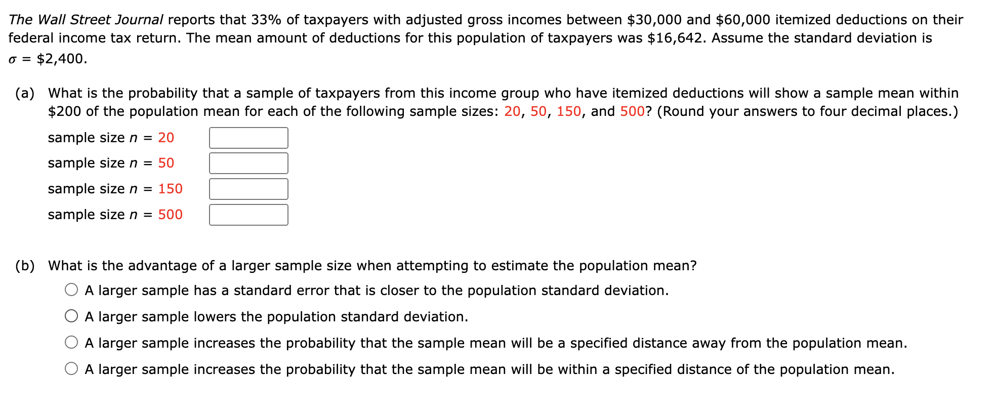 Solved The Wall Street Journal reports that 33 of taxpayers