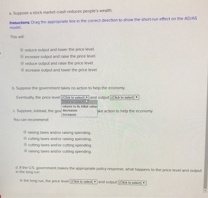 Solved The click to select are 1) returns to | Chegg.com