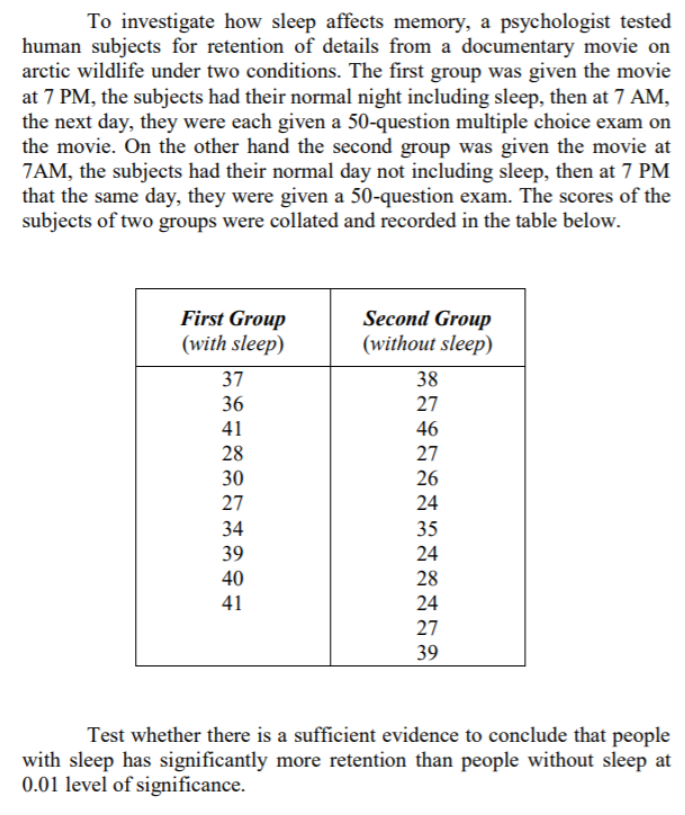 Solved USE The MannWhitney U test (large sample) I need to