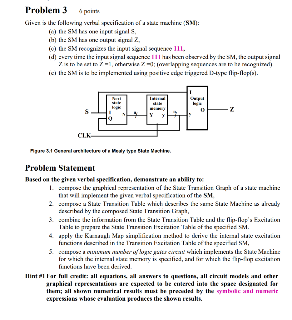 Solved Problem 3 6 points Given is the following verbal | Chegg.com