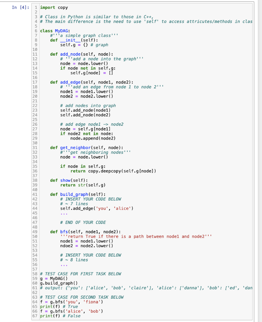 Solved Build an unweighted graph (1 pt) Please use the | Chegg.com