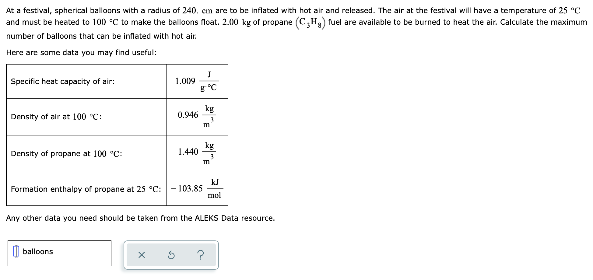 Solved At a festival, spherical balloons with a radius of | Chegg.com